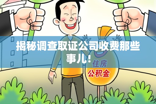 晋江揭秘调查取证公司收费那些事儿！