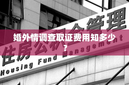 晋江婚外情调查取证费用知多少？