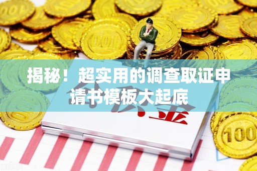 晋江揭秘！超实用的调查取证申请书模板大起底