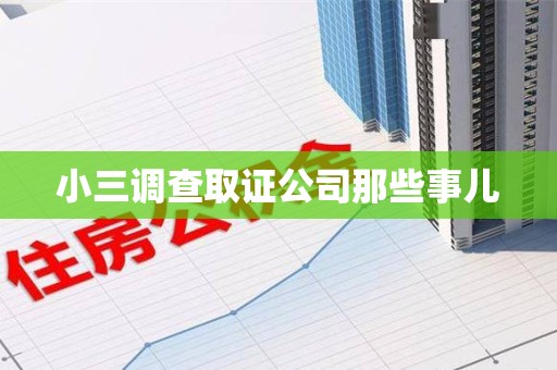晋江小三调查取证公司那些事儿