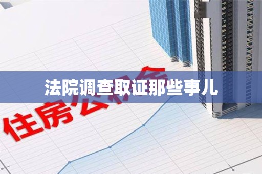 晋江法院调查取证那些事儿
